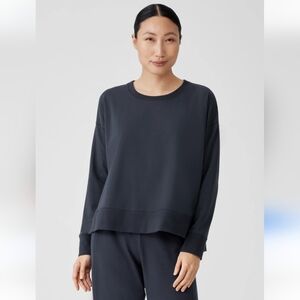 NWOT Eileen Fisher top Traceable organic cotton jersey knit long sleeve